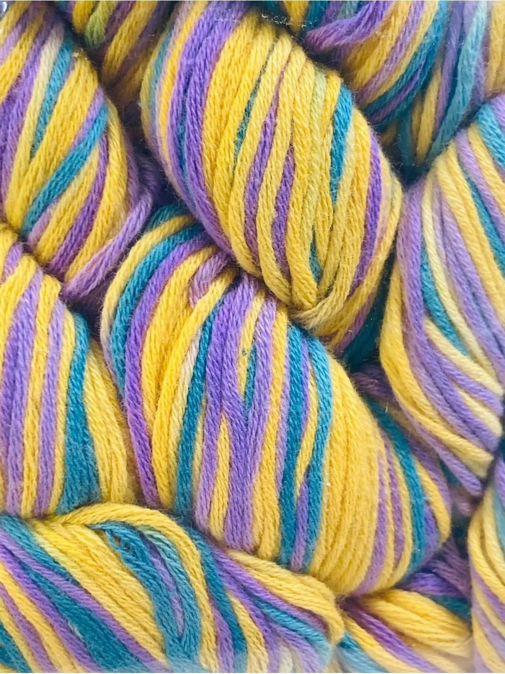 10 NEW (~500g total, ~50g ea.) 100% Cotton Variegated Hanks in Tropical Fish